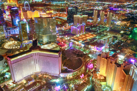 Helicopter View of Las Vegas